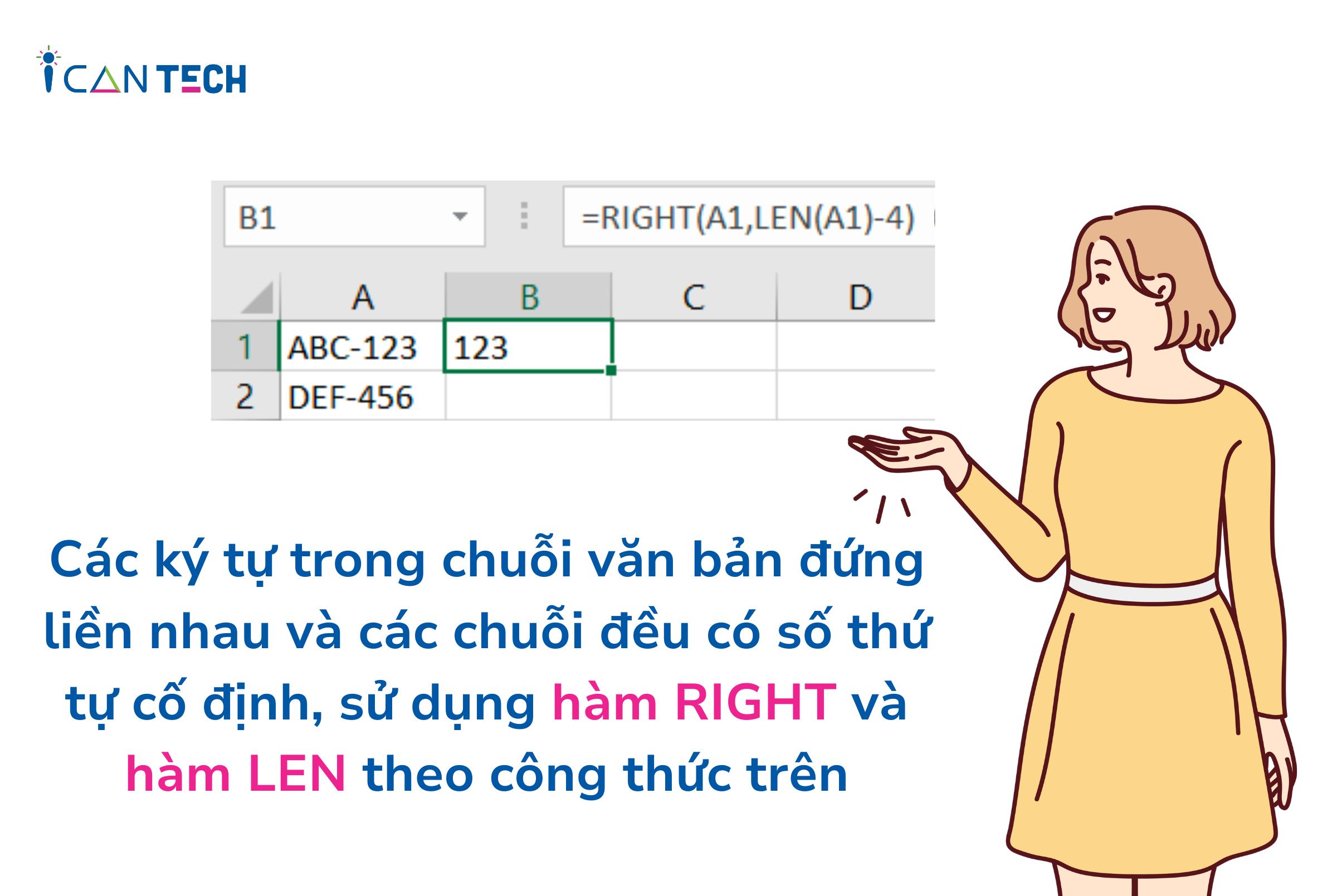 Hướng dẫn cách dùng hàm bỏ ký tự trong Excel