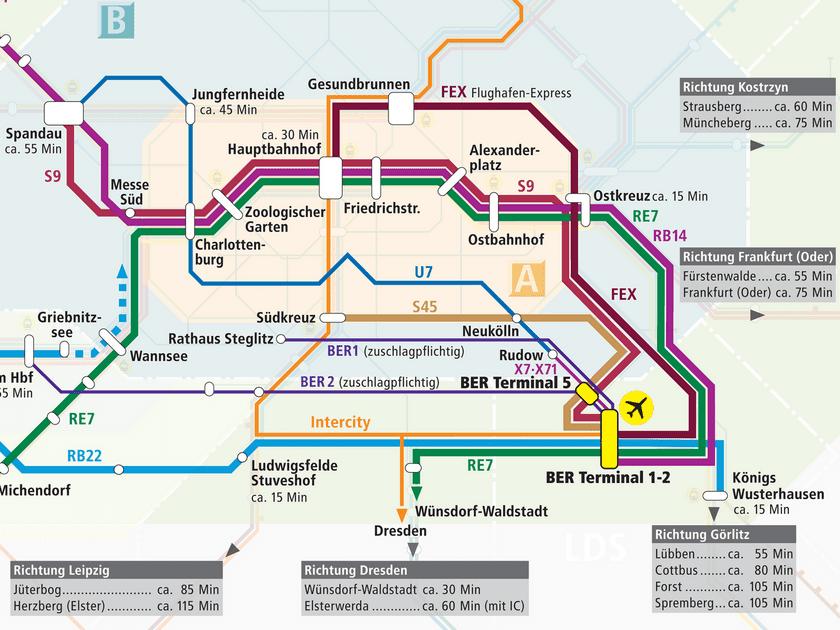 Sơ đồ ga đến Sân bay quốc tế Brandenburg - Berlin - Vé máy bay đi Berlin - Đức - Visana