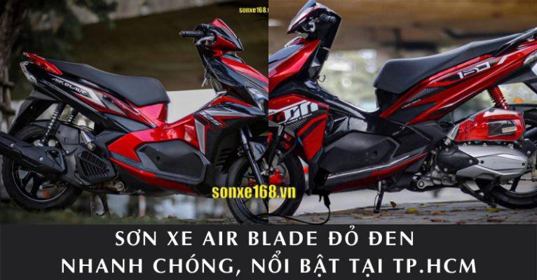 Sơn Xe Air Blade Đỏ Đen Nổi Bật- Sơn xe 168 Paint