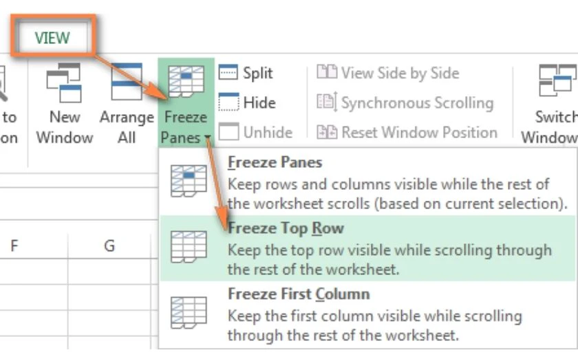 Hướng dẫn nhanh cố định dòng, cột trong Excel 2003 2010 2016