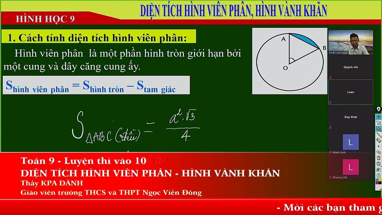 Diện Tích Hình Viên Phân