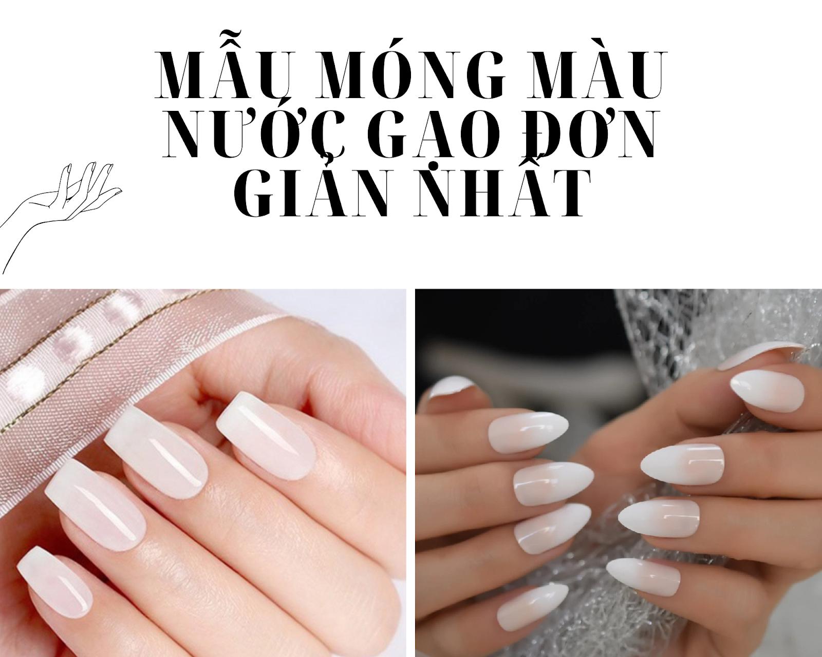 TOP 20 mẫu nail màu trắng gạo đẹp, đơn giản, sang trọng 2024