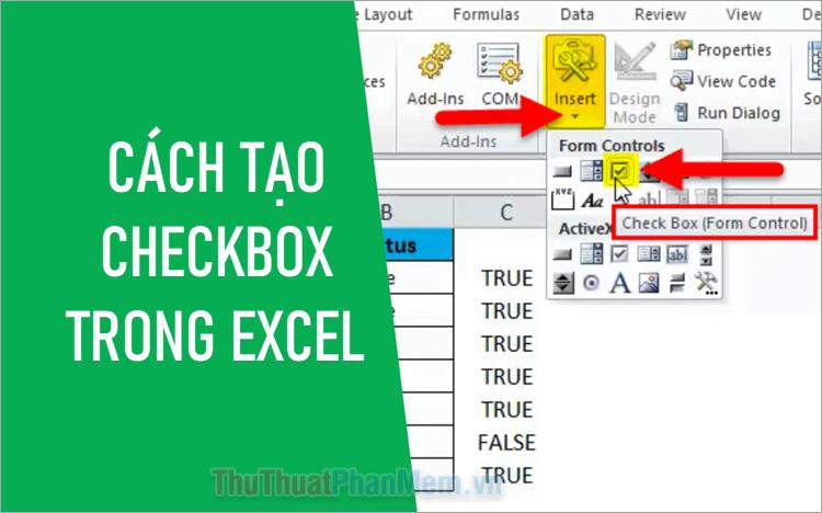 Bí quyết tạo ô tích trong Excel