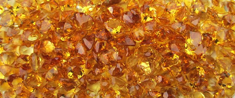 Citrine vàng được cắt giác làm trang sức