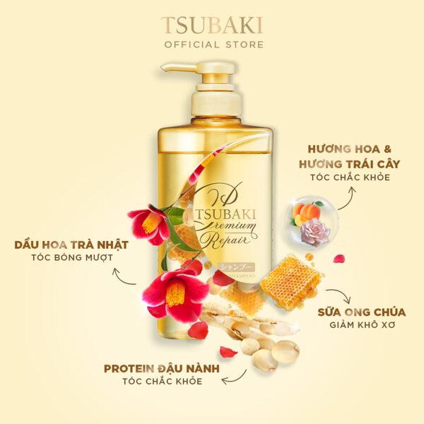 Dầu gội Shiseido Tsubaki Premium 490ml ngăn ngừa rụng tóc