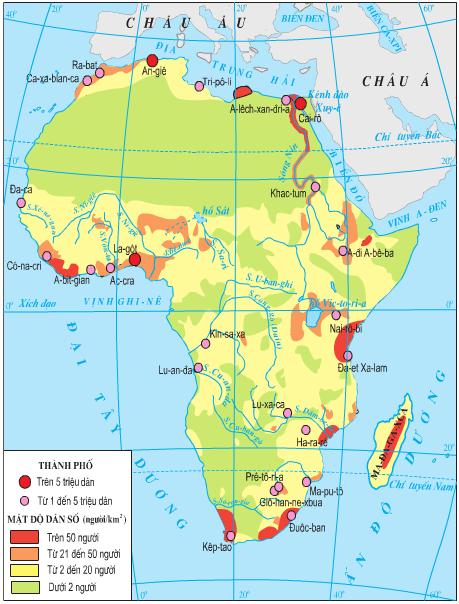 Lý thuyết Địa lý lớp 7 bài 29: Dân cư xã hội châu Phi