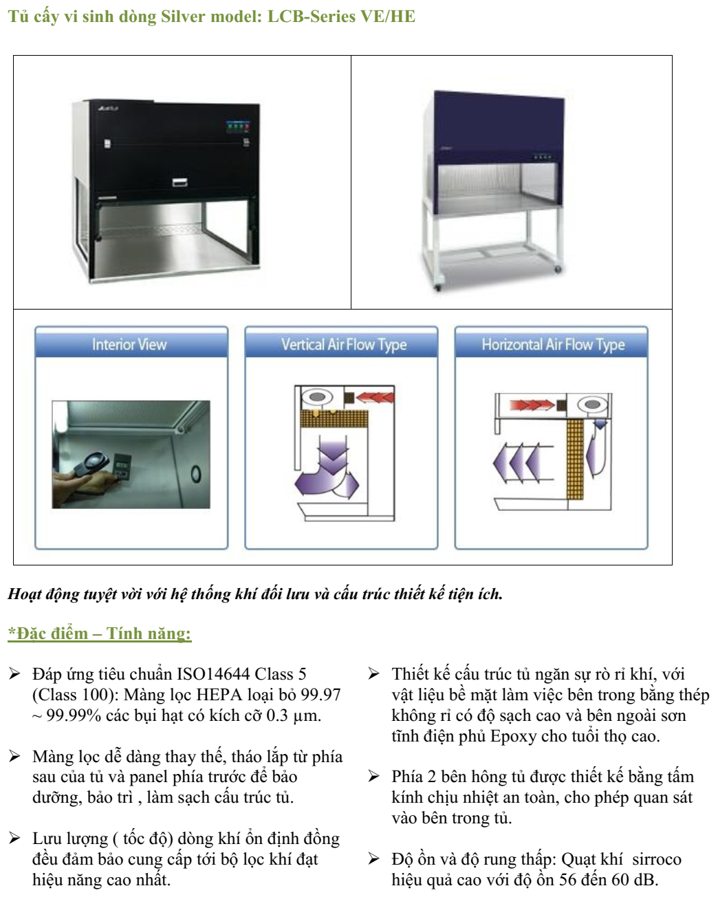 Tủ Cấy Vi Sinh Labtech Model:LCB -1101VE/LCB -1121VE/LCB -1151VE/LCB – 1102VE/LCB – 1122VE