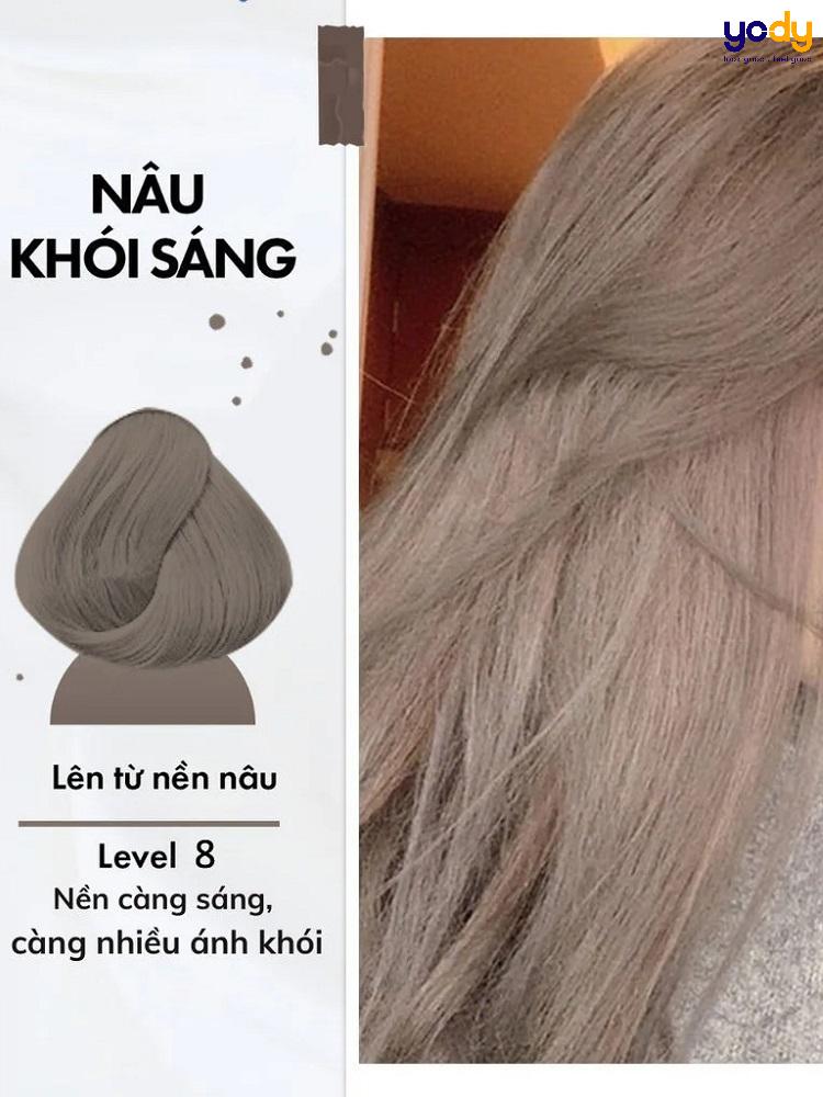 Nâu khói sáng - Màu tóc trẻ trung cá tính phù hợp mọi màu da