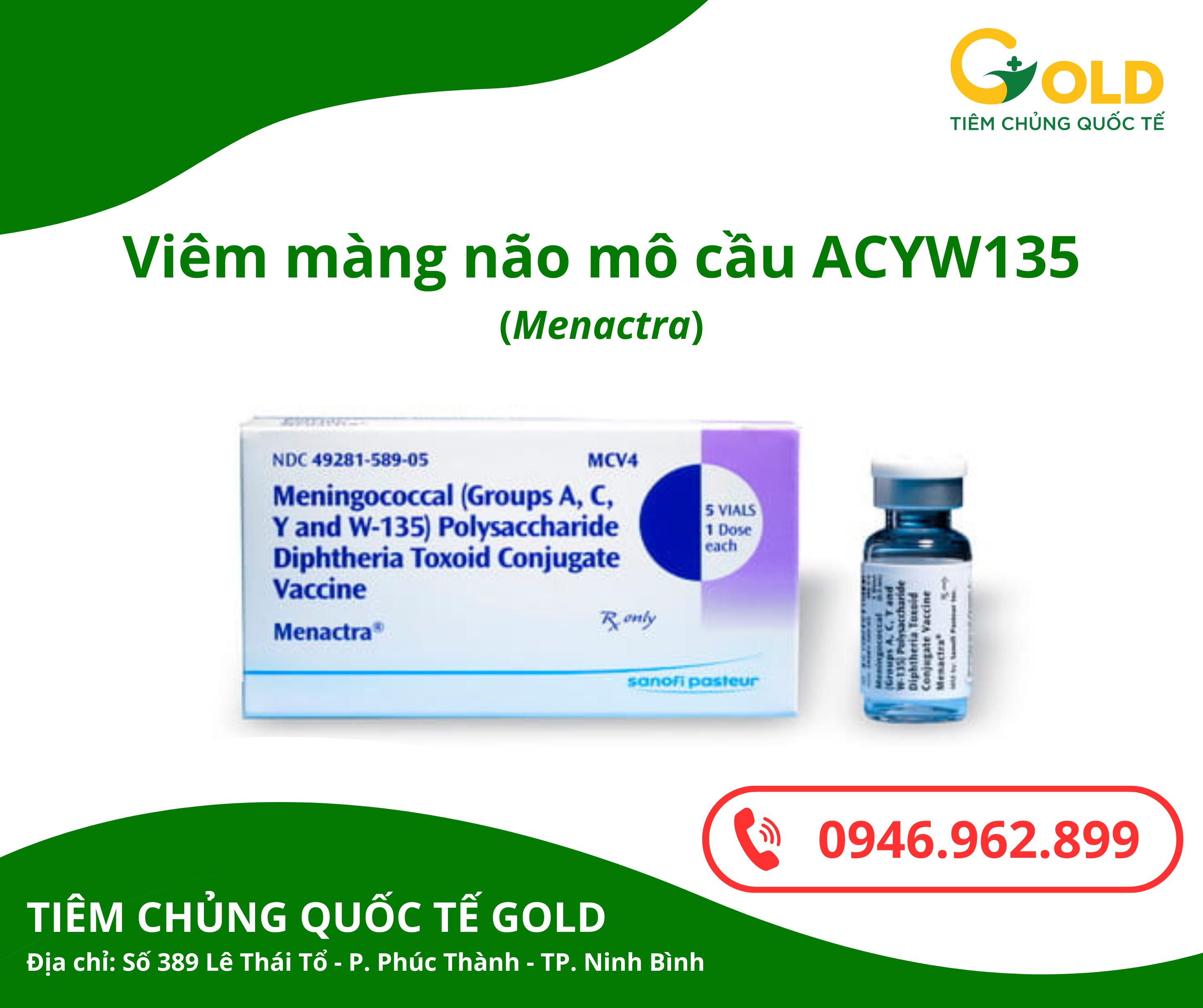 Vắc xin MENACTRA (Pháp) | Não mô cầu (ACYW135)