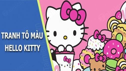 Bức tranh tô màu Hello Kitty