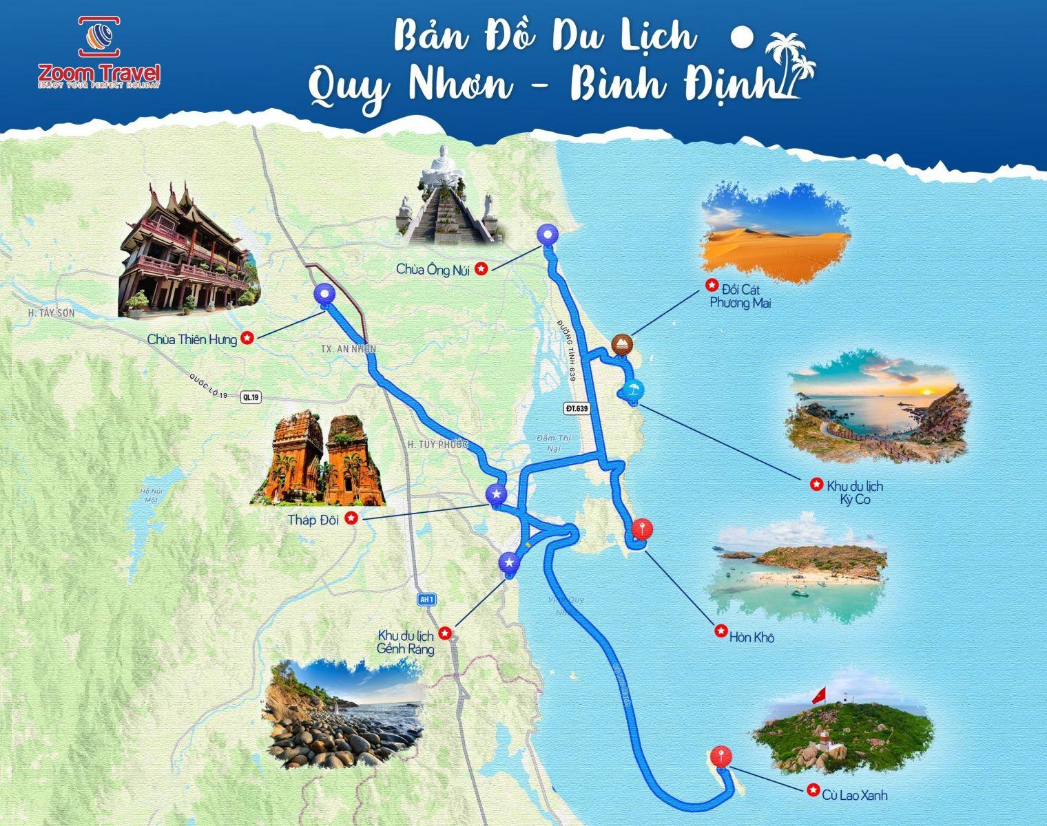 bản đồ du lịch quy nhơn