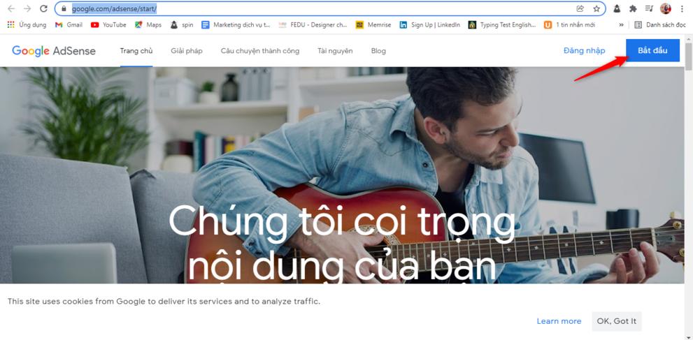 Google Adsense đăng nhập