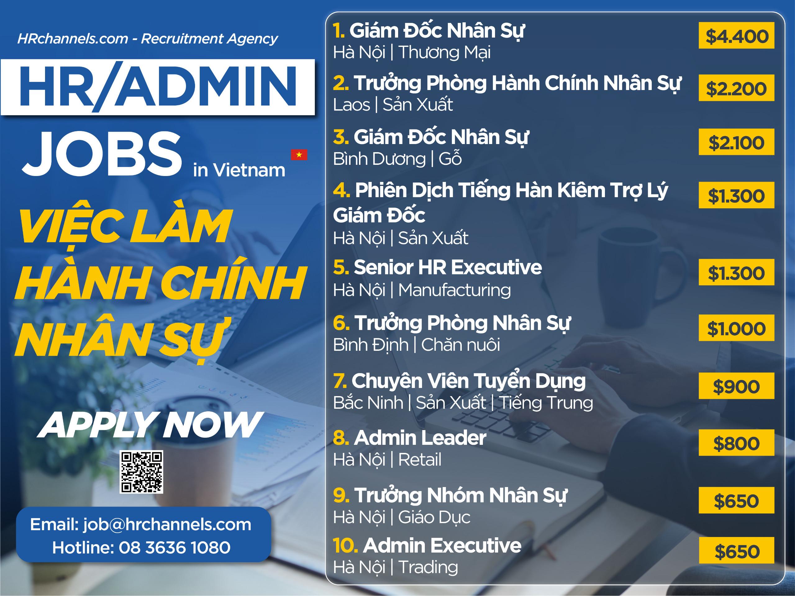 Việc làm lương cao hấp dẫn