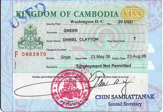 đi camphuchia cần giấy tờ gì - visa