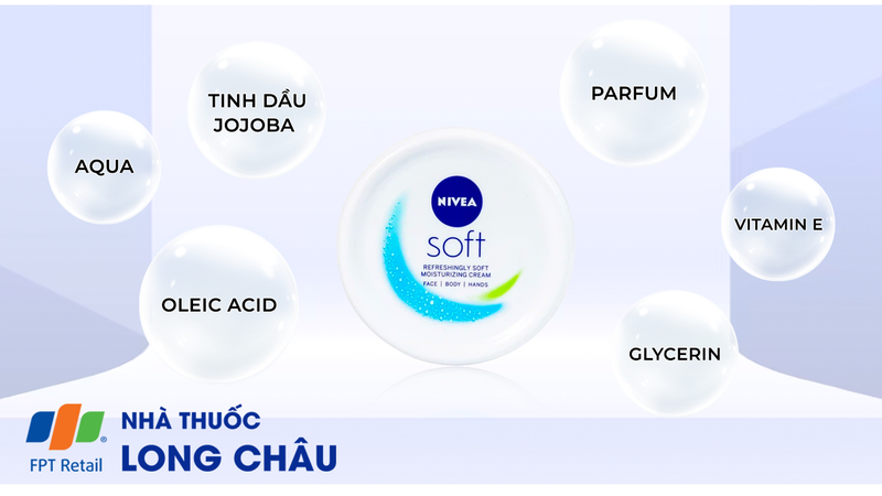 Kem dưỡng mềm da Nivea Soft bổ sung vitamin E, cân bằng độ ẩm (50ml)