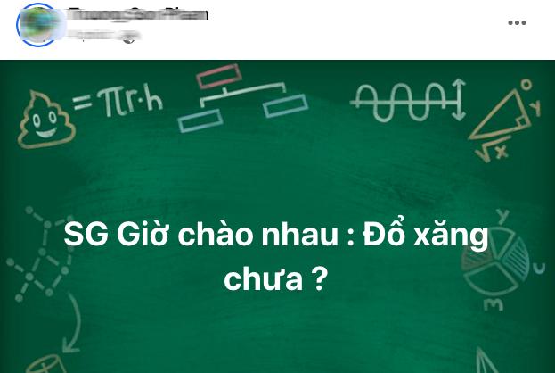 Hình ảnh ‘đi đổ xăng’ tràn ngập mạng xã hội