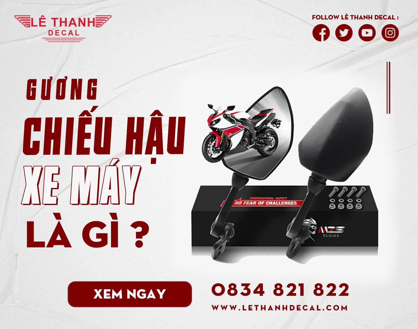 Gương chiếu hậu xe máy là gì? Kích thước gương xe máy đạt chuẩn 2024