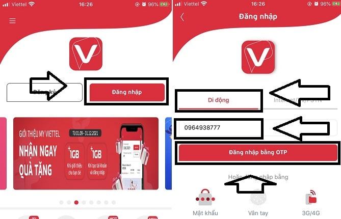 Chia sẻ data cho thuê bao khác qua My Viettel