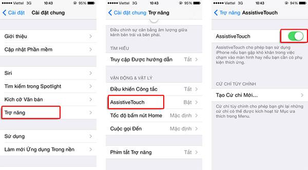 Hướng dẫn cài đặt phím HOME ảo trên iPhone