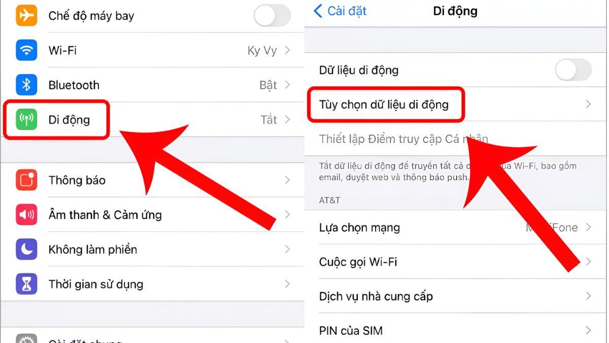 Hướng dẫn cách bật 4G trên iPhone đơn giản bước 1