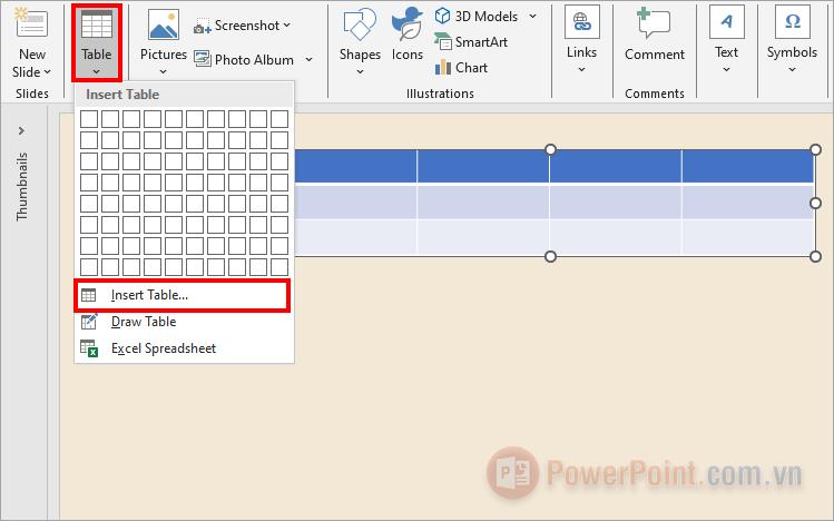 Cách tạo bảng trong PowerPoint nhanh chóng, đơn giản