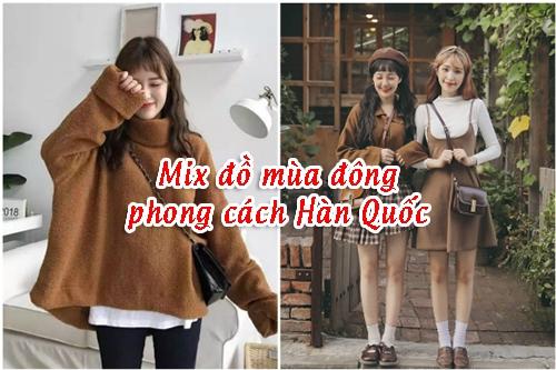 mix đồ mùa đông phong cách hàn quốc